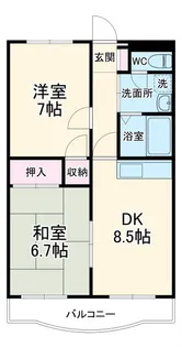 ハピネスマルカ【3階】の間取り