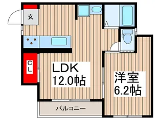 クイ-ンズパ-ク【1階】の間取り