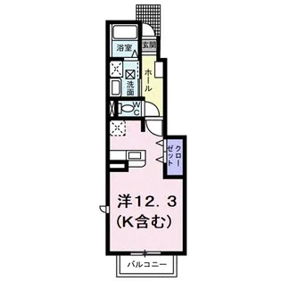 広島県福山市新涯町5【アパート】の間取り