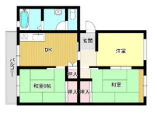 卸団地アパート【3階】の間取り