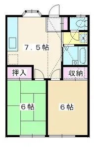 埼玉県朝霞市膝折町1【アパート】の間取り
