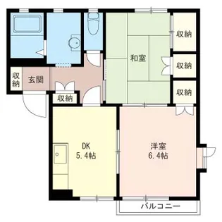 長谷戸ハイツB【2階】の間取り