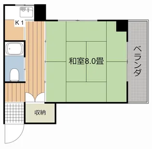 道添コーポ【2階】の間取り