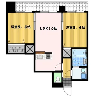 エススリーでじま【6階】の間取り