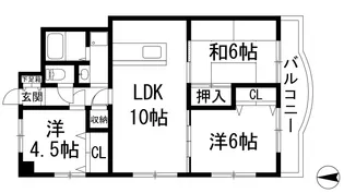 パラシオ宝塚【2階】の間取り