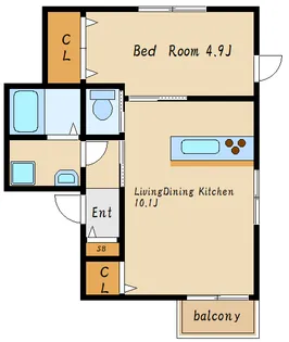 ウエスト大久保II【3階】の間取り