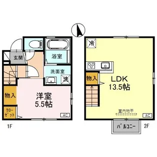 フォンテーネ【1階】の間取り