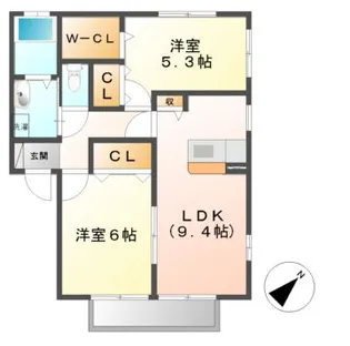 サンガーデン上川 C棟【1階】の間取り