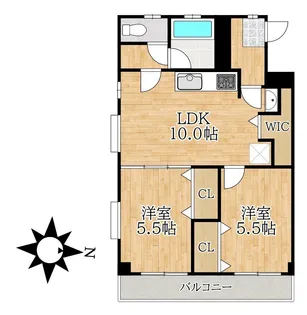 シャンテマキ【2階】の間取り