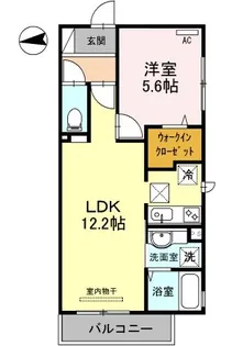 メゾンサフィール【1階】の間取り