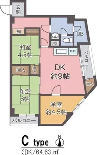 神戸タケサンハイツ【2階】の間取り