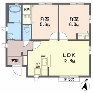 宮城県東松島市大曲字横沼【一戸建】の間取り