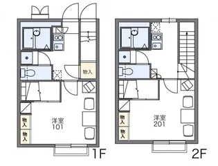 レオパレスYOSHINO【2階】の間取り