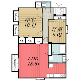 千葉県千葉市中央区千葉寺町【アパート】の間取り