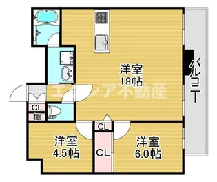 パルシオ福島【10階】の間取り