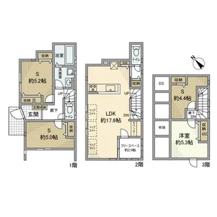 東京都品川区西五反田4【一戸建】の間取り
