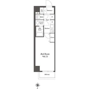 ルクレ両国【4階】の間取り