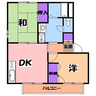 フォンテーヌT&H B【2階】の間取り