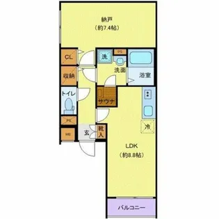 東京都中央区新川2【マンション】の間取り
