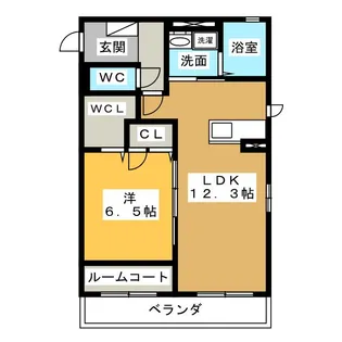 1LDKの間取り画像