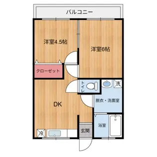 ワンヒルズマンション【4階】の間取り