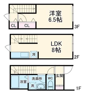 千葉県松戸市新松戸7【一戸建】の間取り