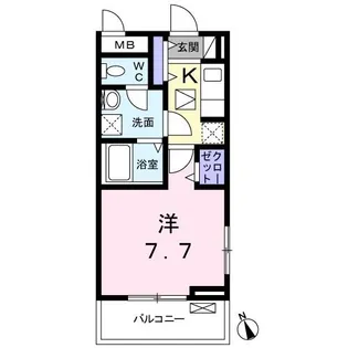 サンティエ ホワイトマム【1階】の間取り