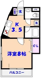 コーポウォッセ1【2階】の間取り