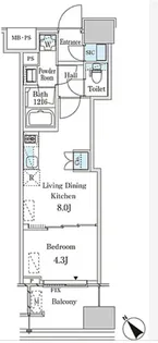 東京都目黒区上目黒2【マンション】の間取り