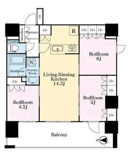 ベルジュール三鷹ステーションハウス【3階】の間取り