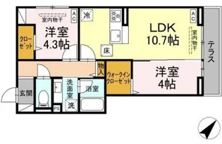 コルトレイク【1階】の間取り