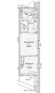 ガーラ・グランディ武蔵小杉【2階】の間取り