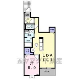 TYハイツ 1【1階】の間取り