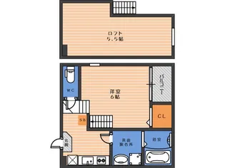 ハーモニーテラス桑津II【2階】の間取り