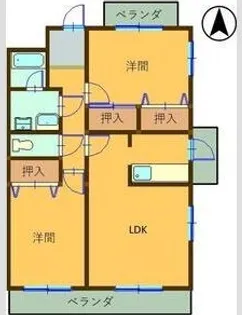 スーペリア松田I【3階】の間取り