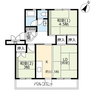 UR久喜青葉【5階】の間取り
