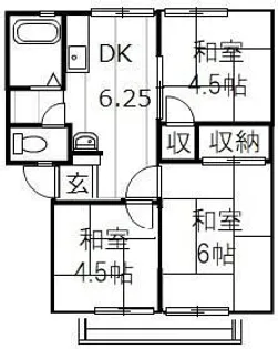 コーポ大高 A【2階】の間取り