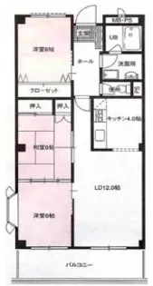 ロイヤルレインボー中主【2階】の間取り