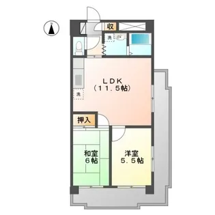 グランデュール今2号館【4階】の間取り