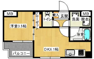 マリアージュ薬院【4階】の間取り