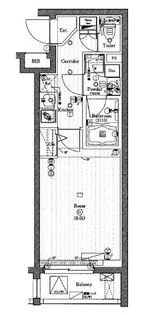 PREMIUM CUBE 三宿【2階】の間取り