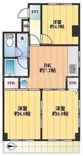 第2新井ハイツ【3階】の間取り