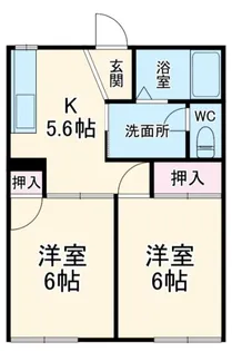 ウィンドコートB【1階】の間取り