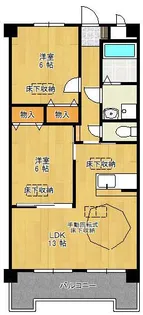 グロワール エーリ壱番館【3階】の間取り