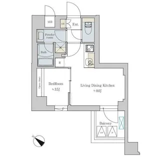 東京都文京区本駒込6【マンション】の間取り