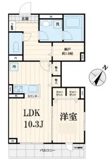 グランデール中目黒【3階】の間取り