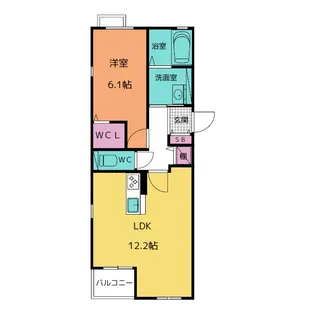 クレールプリエール【2階】の間取り