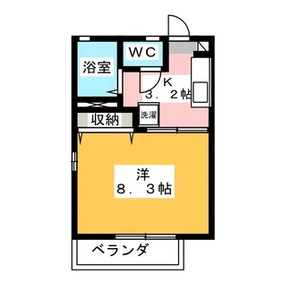 フレグランスひがの W棟【1階】の間取り