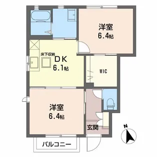 ストロベリーフィールズA【1階】の間取り