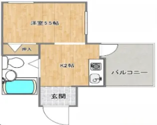 長居ハイツ【5階】の間取り